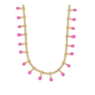 Collar Summer pink Acero Gold
