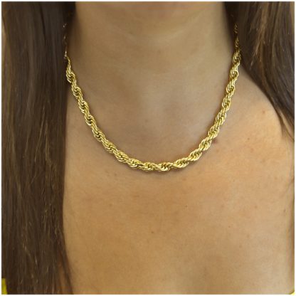 Collar Twisted Acero gold